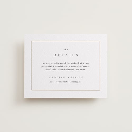 This is a saffron letterpress wedding invitations with letterpress by Kelly Schmidt called framed monogram printing on white cotton in standard