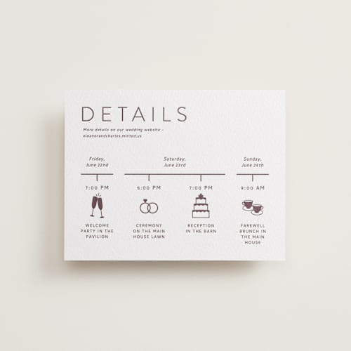 This is a clove letterpress wedding invitations with letterpress by Alston Foster called kismet printing on white cotton in standard