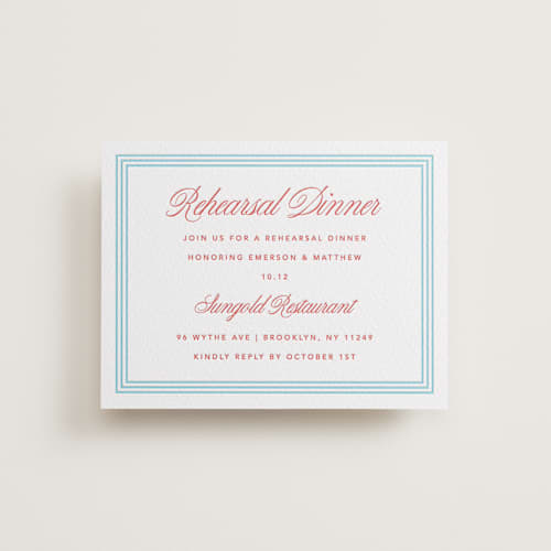 This is a ruby | vista enclosure cards with letterpress by Kelly Watkins called charm printing on white cotton in standard
