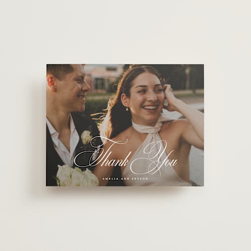 This is a ocean wedding thank you cards with standard by Kelly Schmidt called hilton printing on recycled smooth signature in standard