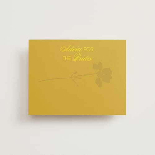 This is a island citrus bridal shower insert cards with standard by Morgan Kendall called bloom printing on signature in standard