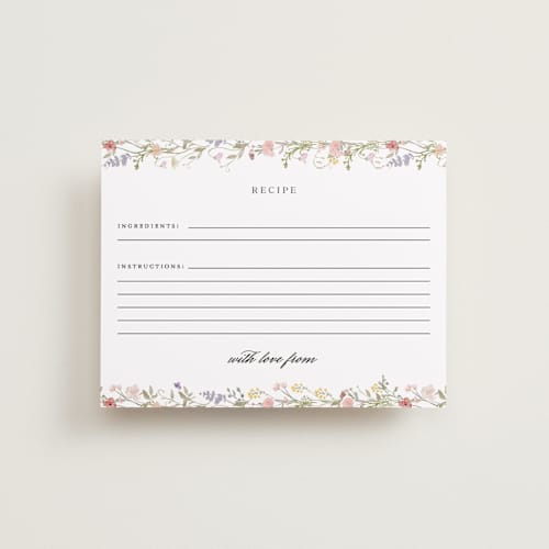 This is a blush bridal shower insert cards with standard by Lori Wemple called floral frame printing on signature in standard