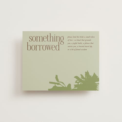 This is a tapenade bridal shower insert cards with standard by Kamala Nahas called birthday soiree printing on signature in standard