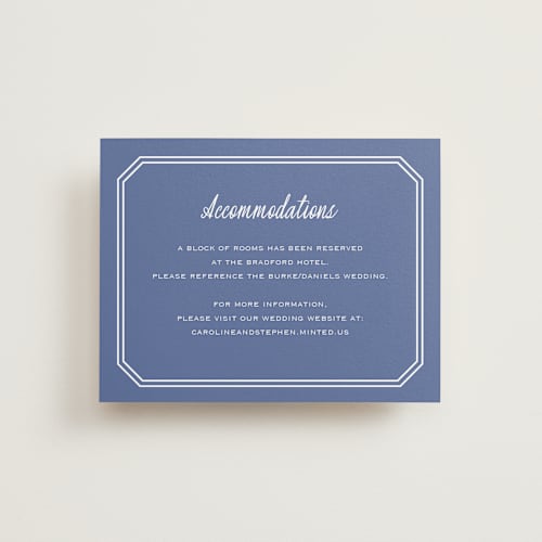 This is a blueberry enclosure cards with standard by Carolyn MacLaren called deluxe printing on signature in standard