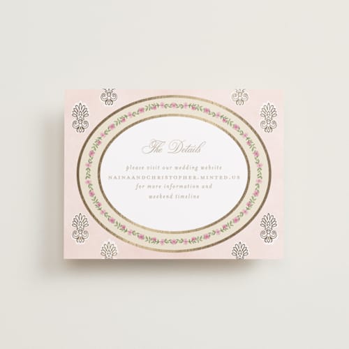 This is a shubh enclosure cards with foil pressed by Creo Study called amalgamation printing on signature in standard