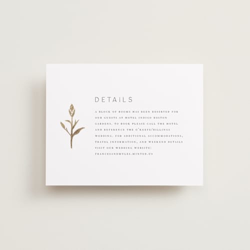 This is a cotton enclosure cards with foil pressed by Amy Kross called perennial printing on signature in standard