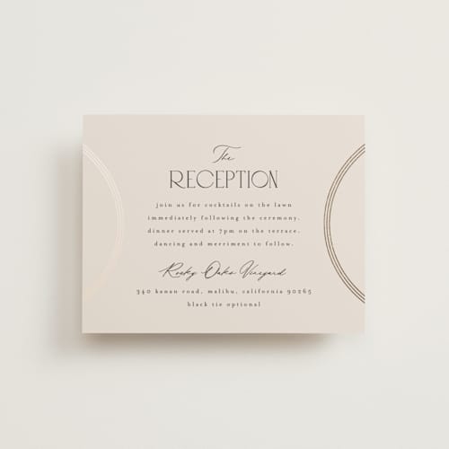 This is a latte foil stamped wedding invitations with foil pressed by Kristie Kern called misha printing on signature in standard