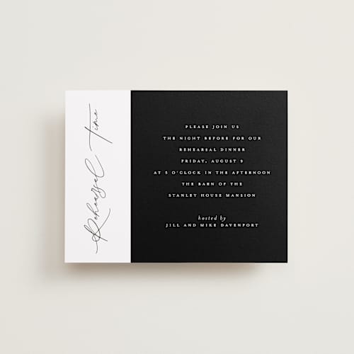 This is a pearl reception cards with standard by Christie Garcia called everly printing on signature in standard