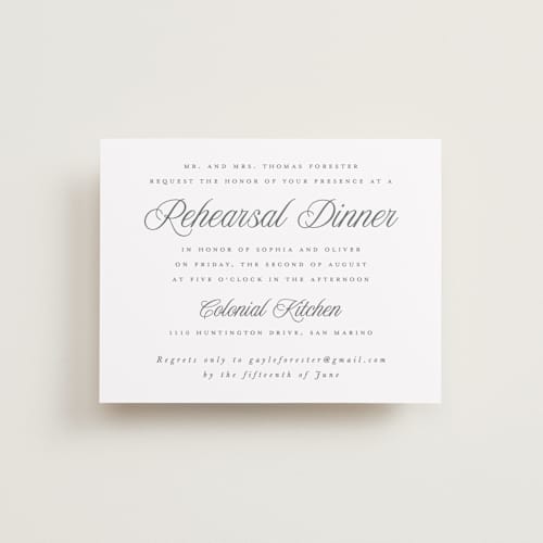 This is a graphite reception cards with standard by Leah Bisch called beautiful day printing on signature in standard
