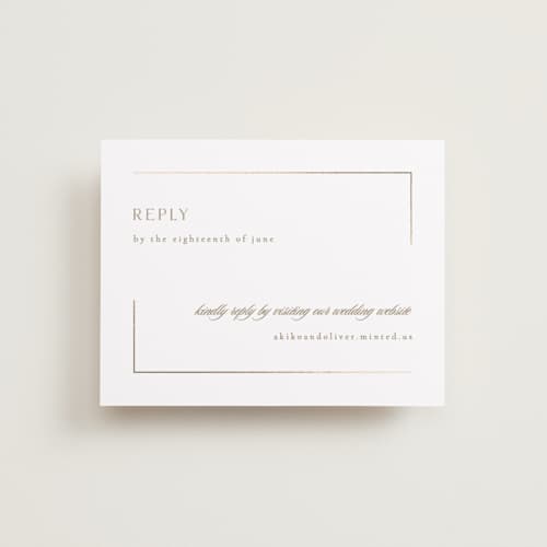 This is a quartz rsvp cards with foil pressed by Kristie Kern called the gallery printing on signature in standard