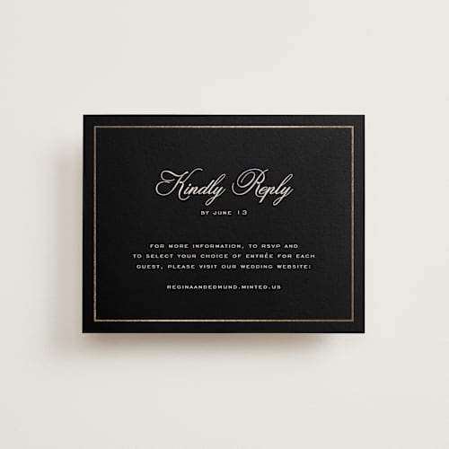This is a raven rsvp cards with foil pressed by chocomocacino called krytharaki printing on signature in standard