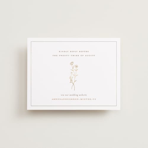 This is a chiffon rsvp cards with foil pressed by chocomocacino called kouignette printing on signature in standard