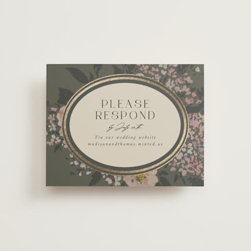 This is a thyme rsvp cards with foil pressed by Itsy Belle Studio called madison printing on signature in standard