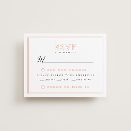 This is a petal rsvp postcards with standard by Sarah Curry called heartbeat printing on signature in postcard