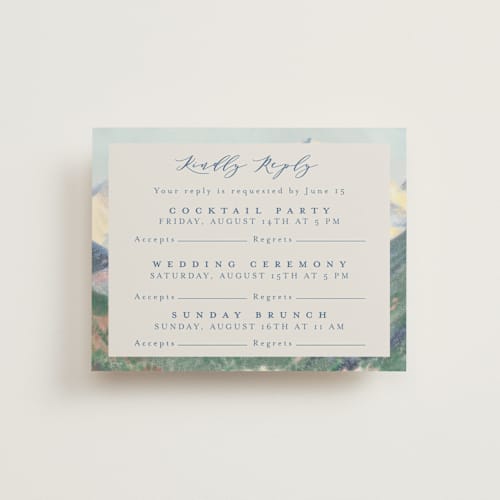 This is a summer rsvp cards with standard by Petra Kern called the valley printing on signature in standard