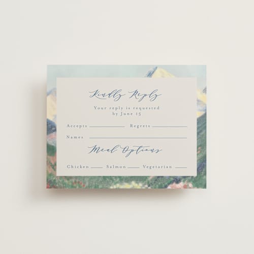 This is a summer rsvp cards with standard by Petra Kern called the valley printing on signature in standard