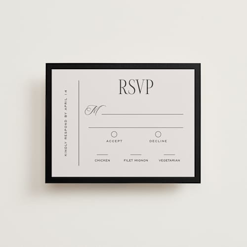 This is a suit rsvp cards with standard by Pixel and Hank called threaded printing on signature in standard