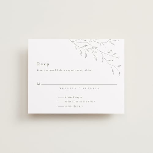 This is a aqua mist rsvp cards with standard by chocomocacino called tortina printing on signature in standard