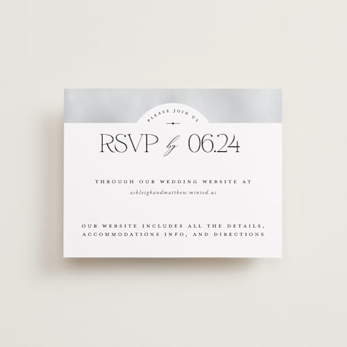 This is a cloud rsvp cards with standard by Heather Schertzer called panoramic printing on signature in standard