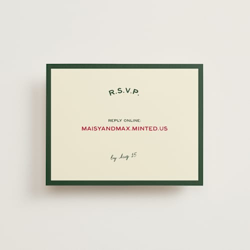 This is a pizzeria rsvp cards with standard by Ani Somi called trattoria printing on signature in standard