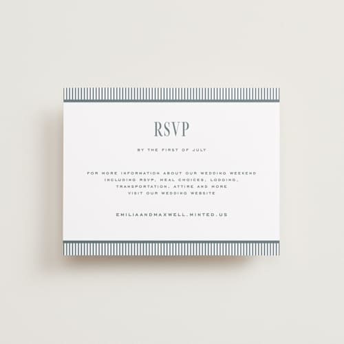 This is a capri rsvp cards with standard by Emily Betts called modern stripes printing on signature in standard