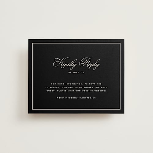This is a raven rsvp cards with standard by chocomocacino called krytharaki printing on signature in standard