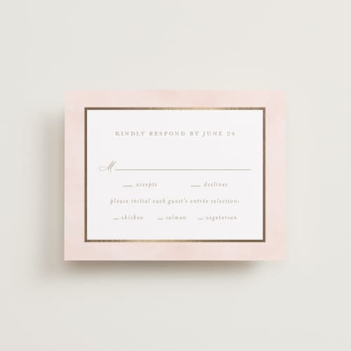 This is a shubh rsvp cards with foil pressed by Creo Study called amalgamation printing on signature in standard