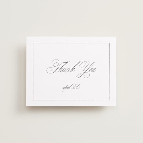 This is a sugar wedding thank you cards with foil pressed by chocomocacino called toulomotiri printing on signature in standard
