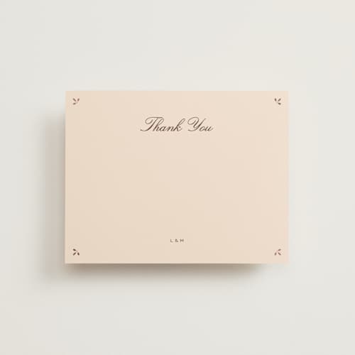 This is a coco wedding thank you cards with foil pressed by Ani Somi called sweet fancy printing on signature in standard