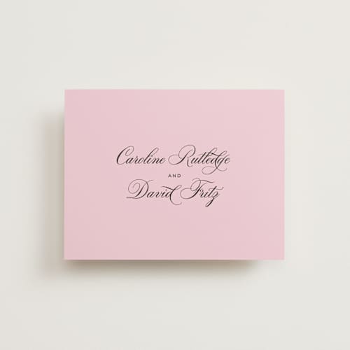 This is a peony thank you postcards with standard by Megan Davis called nola printing on signature in postcard