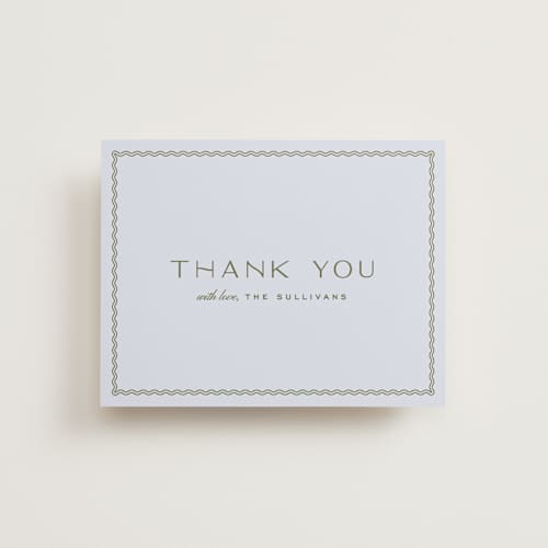 This is a lavender wedding thank you cards with standard by Ellen Schlegelmilch called callum printing on strathmore in standard