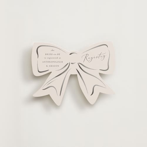 This is a tuxedo insert cards with standard by Corinne Malesic called bow printing on signature in standard