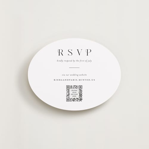 This is a tuxedo rsvp cards with standard by tuldok called embellished note printing on signature in standard