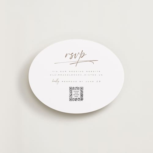 This is a chiffon rsvp cards with standard by Orasie called full photo printing on signature in standard
