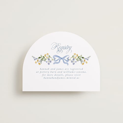 This is a bluebell bridal shower insert cards with standard by Petra Kern called hand painted printing on signature in standard