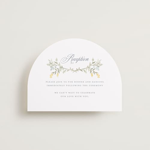 This is a spring reception cards with standard by Petra Kern called monogrammed printing on signature in standard