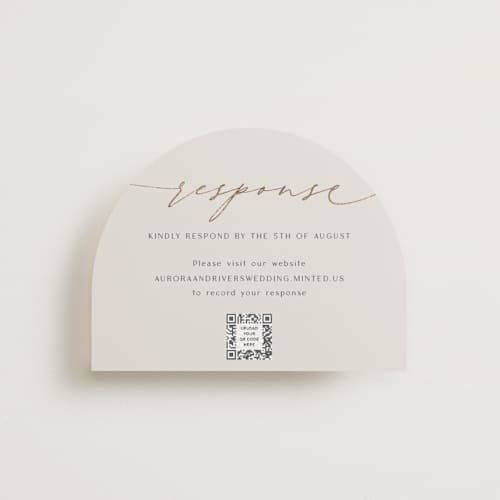 This is a smoke rsvp cards with foil pressed by Olivia Raufman called gathering printing on signature in standard