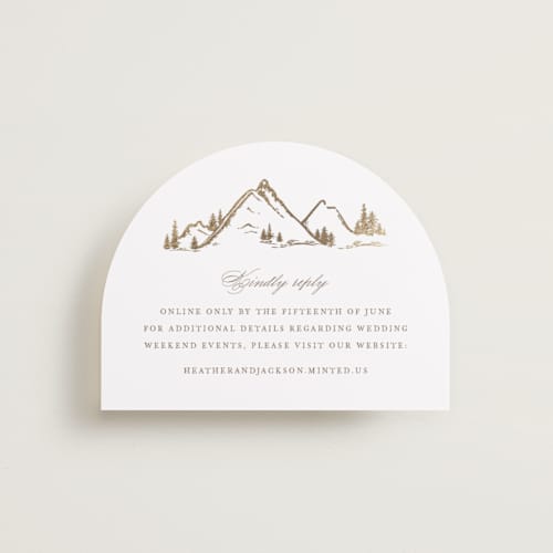 This is a earth rsvp cards with foil pressed by Mansi Verma called colorado printing on signature in standard