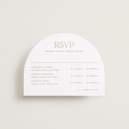 This is a chiffon rsvp cards with standard by chocomocacino called kouignette printing on signature in standard