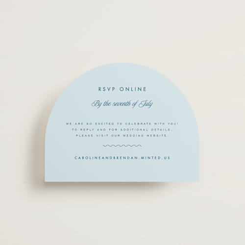 This is a ocean rsvp cards with standard by Kelly Schmidt called coast printing on signature in standard