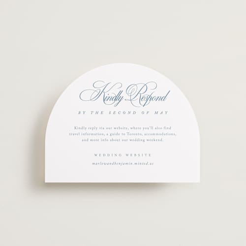 This is a ocean rsvp cards with standard by Kelly Schmidt called chic script printing on signature in standard