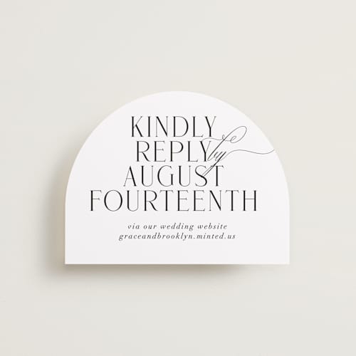 This is a caviar rsvp cards with standard by Olivia Raufman called grand scale printing on signature in standard