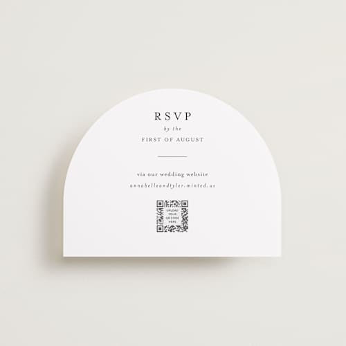 This is a cotton rsvp cards with standard by Stacey Meacham called cedar creek printing on signature in standard