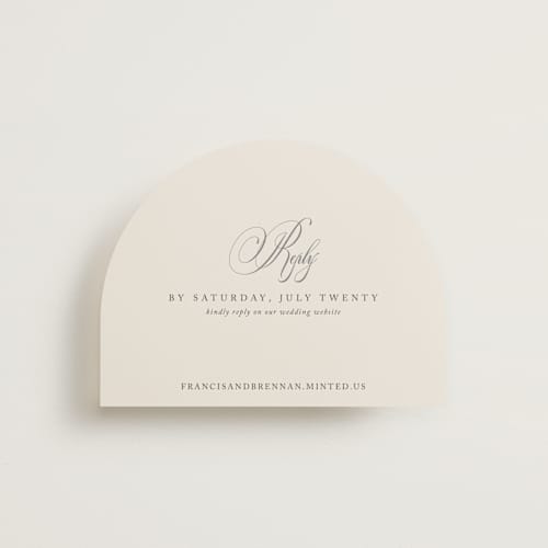This is a oreo creme rsvp cards with standard by Design Lotus called wonderful tonight printing on signature in standard