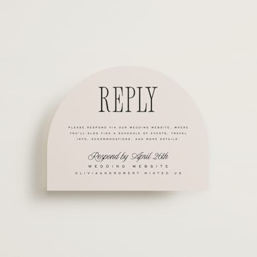 This is a linen rsvp cards with standard by Kelly Schmidt called riviera printing on signature in standard