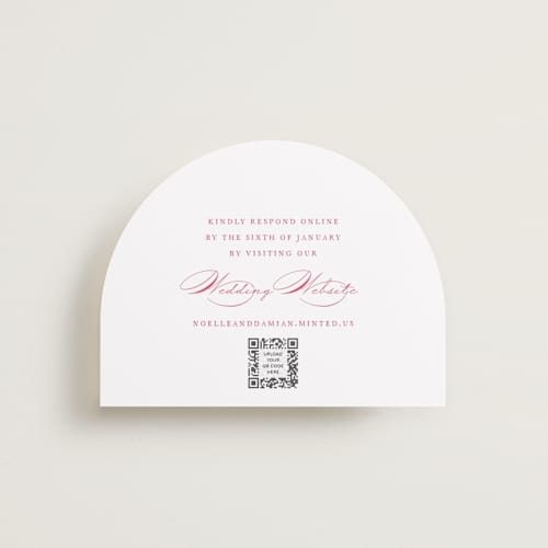 This is a carnation rsvp cards with standard by Jennifer Postorino called everlasting printing on signature in standard