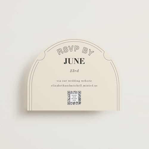 This is a daisy rsvp cards with standard by Baumbirdy called sealed printing on signature in standard
