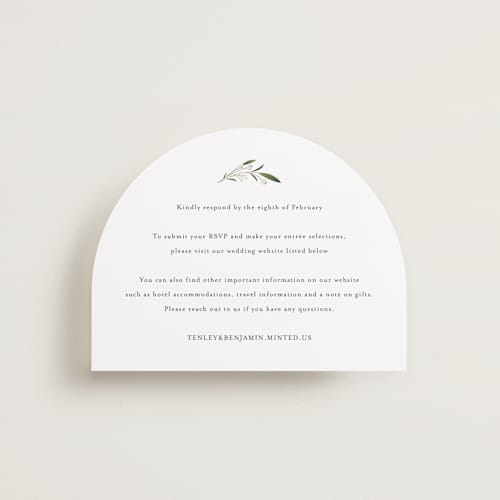 This is a cotton rsvp cards with standard by Jennifer Postorino called gentle whisper printing on signature in standard