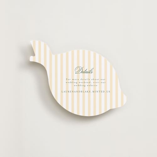 This is a citrine insert cards with standard by Emily Betts called striped lemon printing on signature in standard