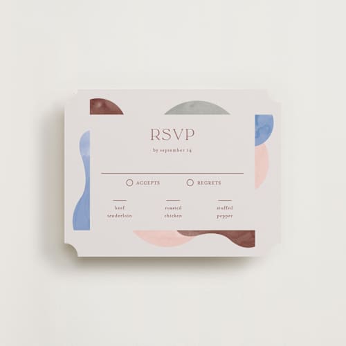 This is a coastal rsvp cards with standard by Pixel and Hank called deconstruct printing on signature in standard